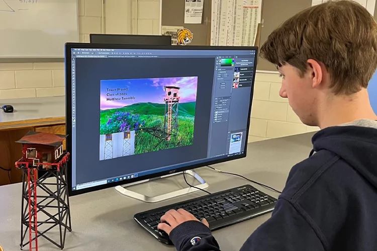 Drafting: Freshman Year Tower Design Project- Autocad to Physical Model